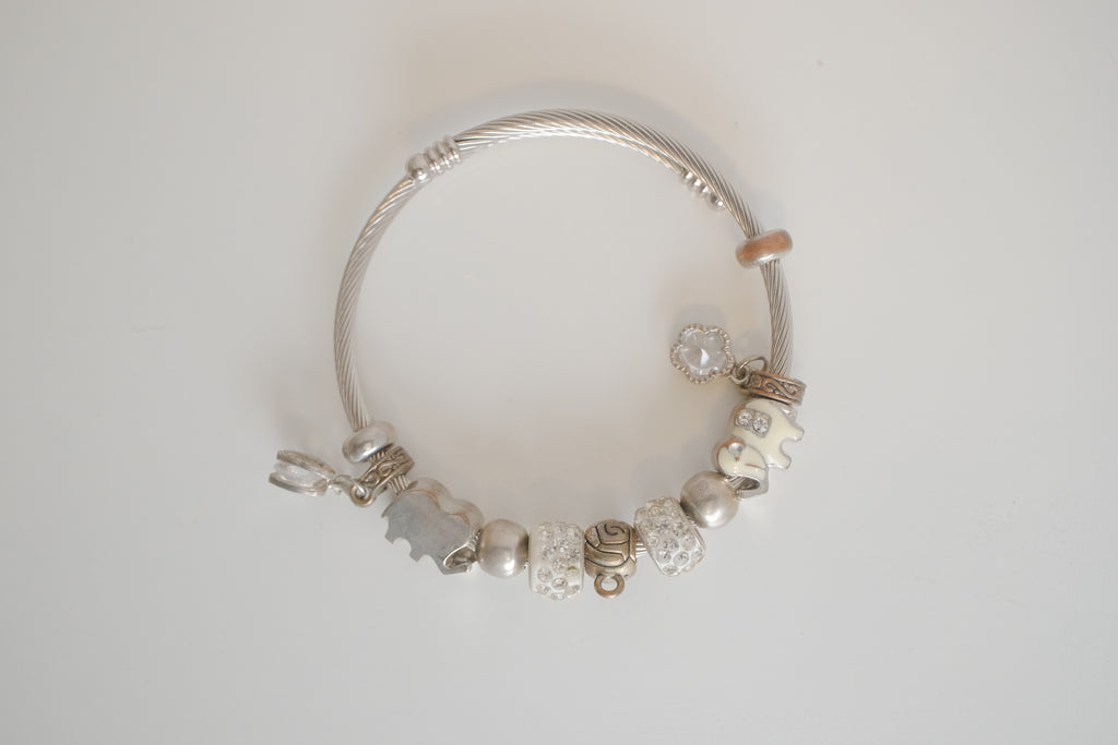 Vintage bracelet featuring elephant charms