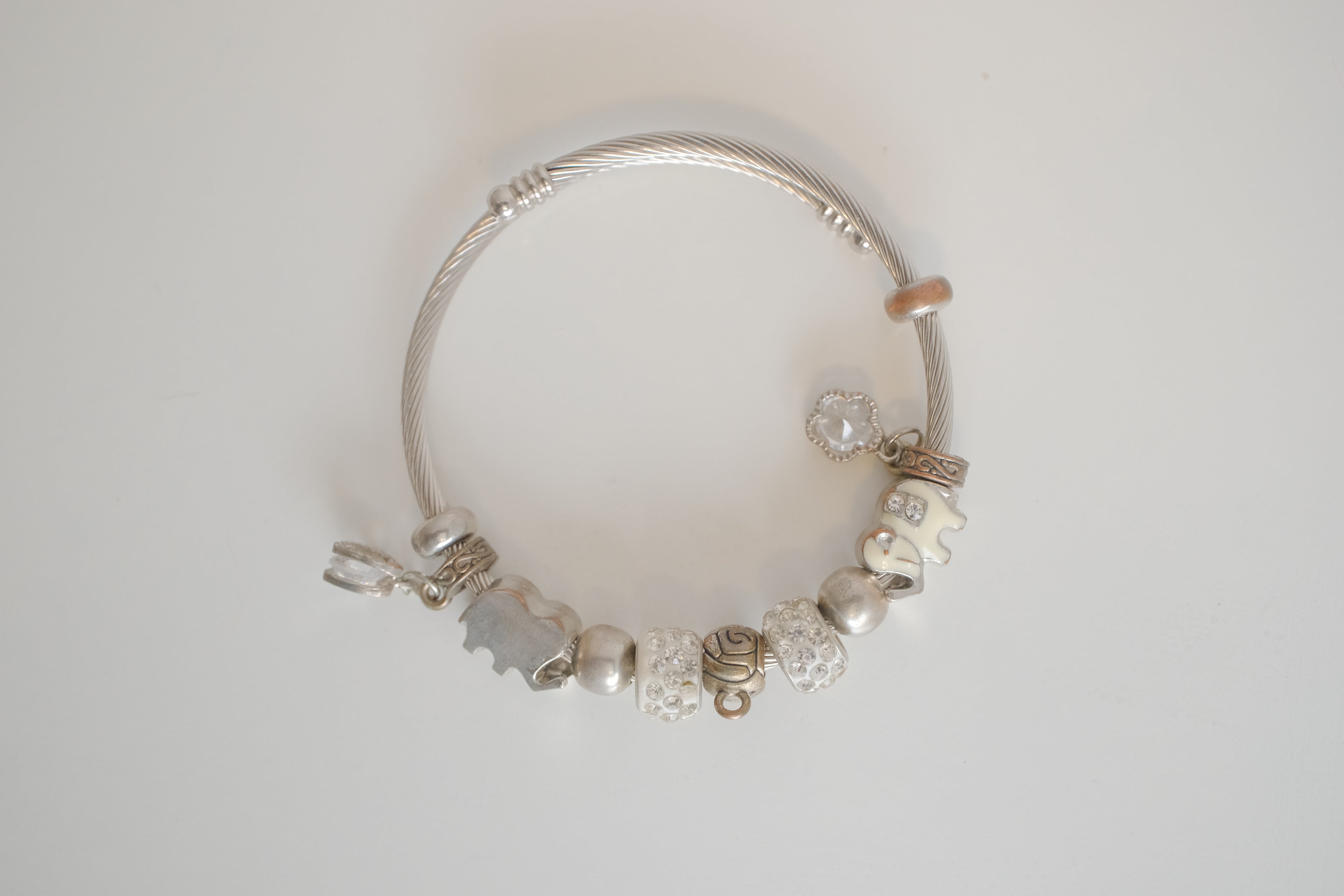 Vintage bracelet featuring elephant charms