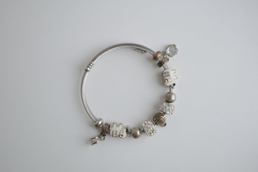 Vintage bracelet featuring elephant charms