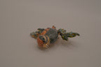 Vintage, hand-painted enamel bird brooch