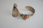 Vintage Spoon Bracelet with Amber stones