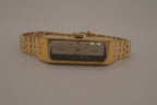 Vintage 1979 Gold-Plated Seiko Mechanical Watch with Faceted Glass