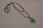 Vintage Avon 1972 Blue Teardrop Convertible Pendant Necklace