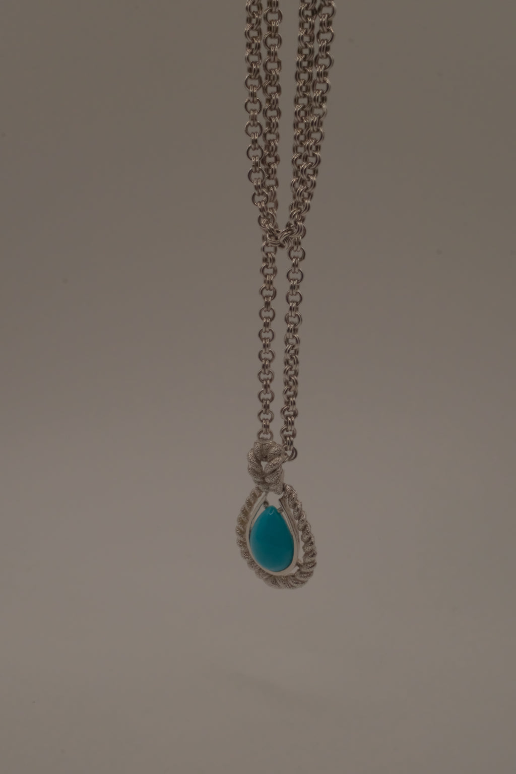 Vintage Avon 1972 Blue Teardrop Convertible Pendant Necklace
