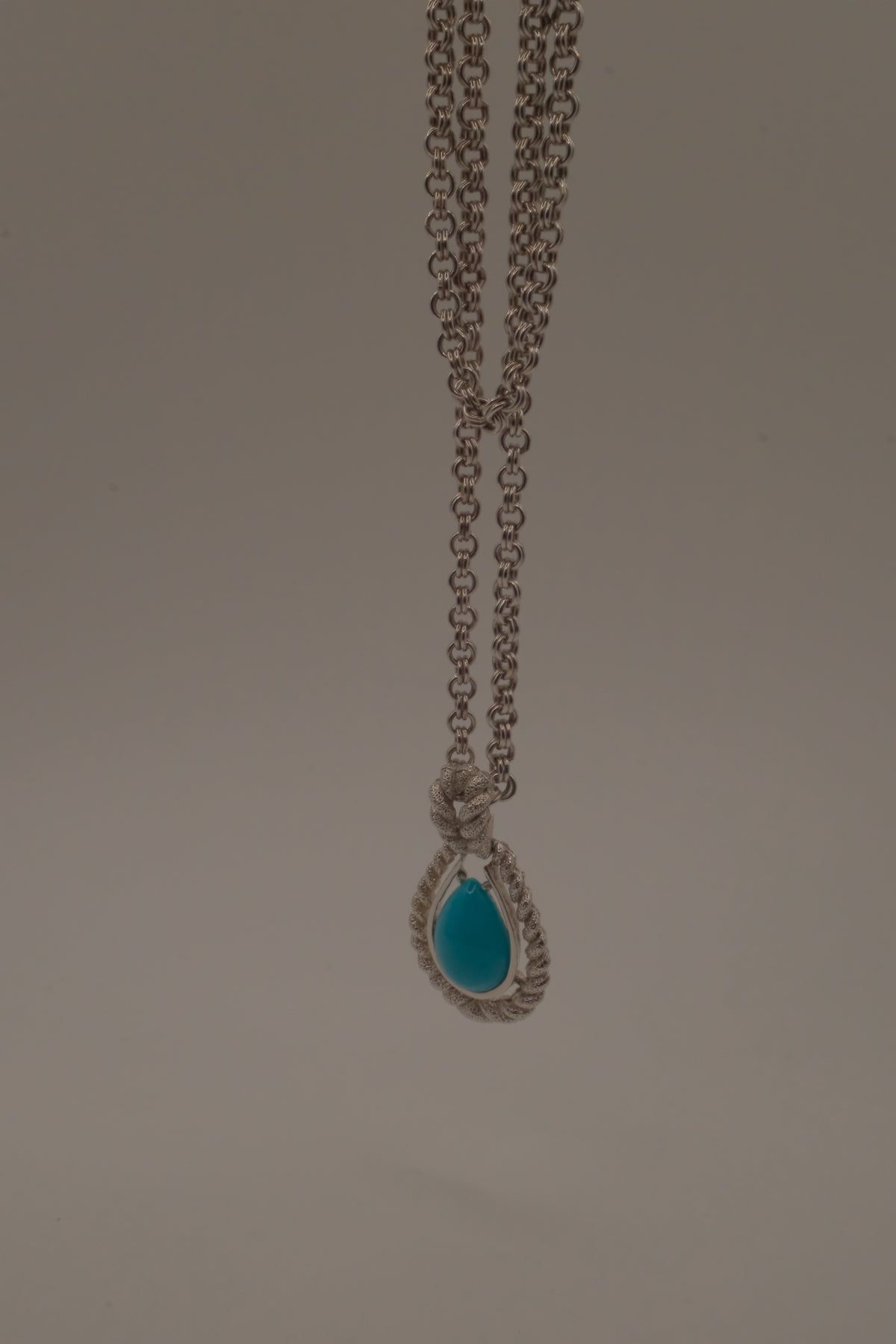 Vintage Avon 1972 Blue Teardrop Convertible Pendant Necklace
