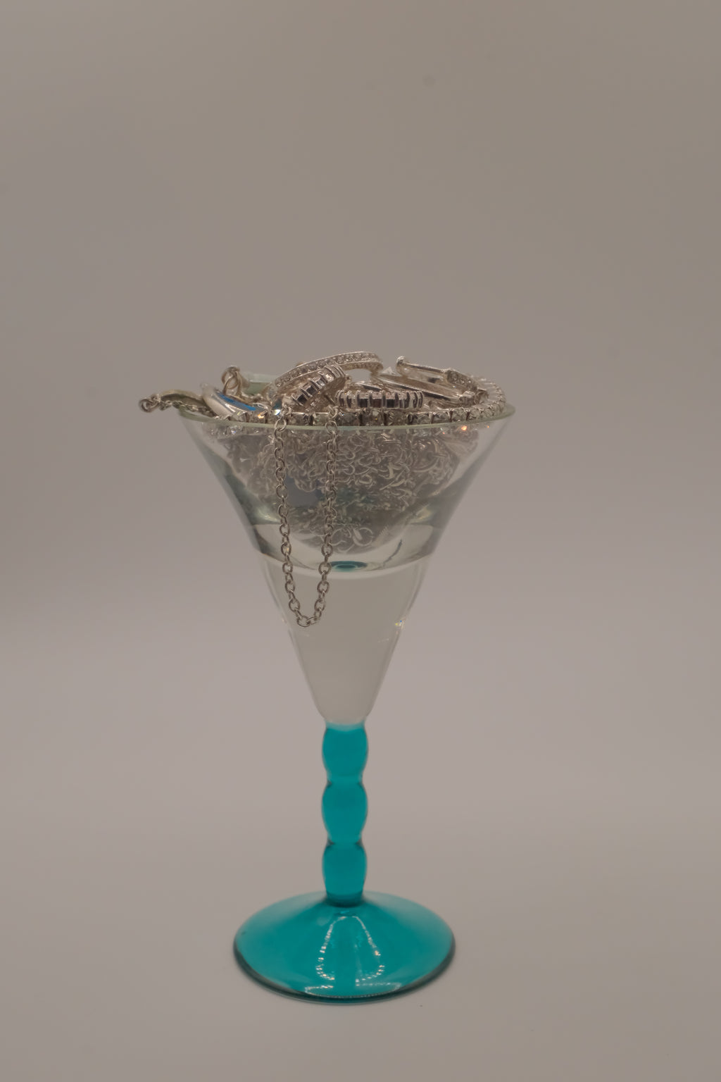 Dainty Blue & Silver Mystery Jewellery Jar