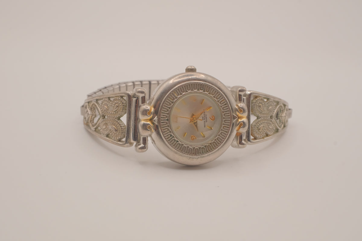 Vintage Butterfly motifs stretchy watch