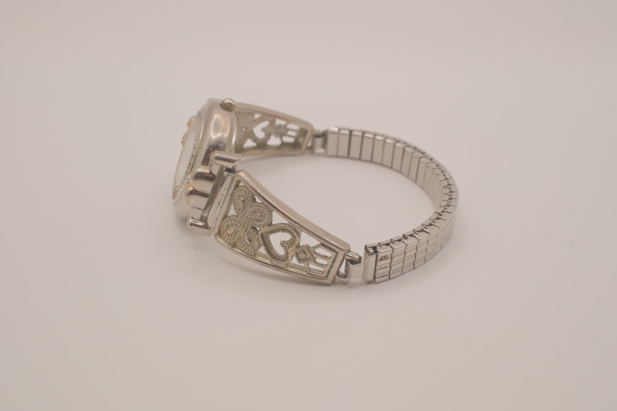 Vintage Butterfly motifs stretchy watch