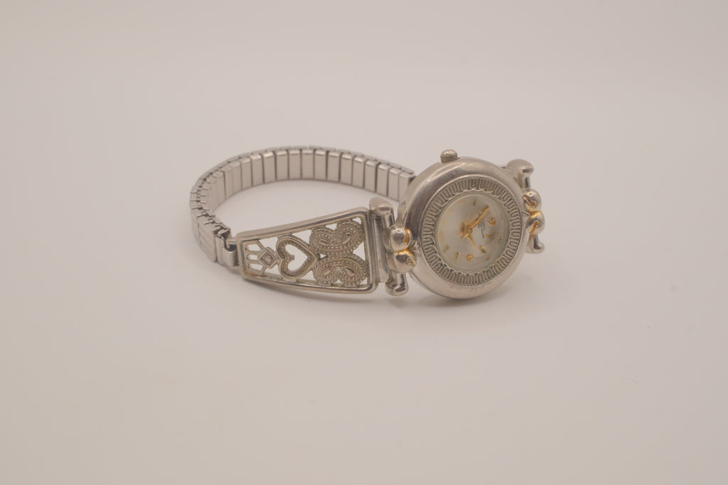 Vintage Butterfly motifs stretchy watch