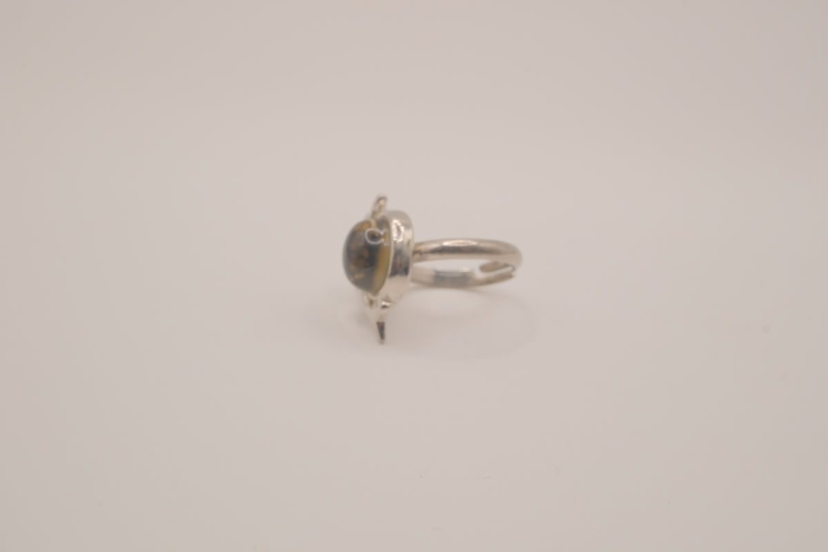 Silver tone dolphin mood ring