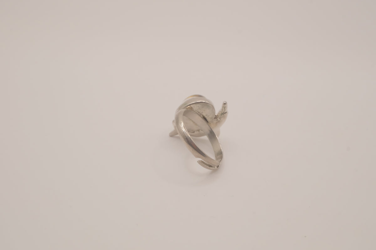Silver tone dolphin mood ring