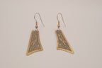 Vintage Damascene dangle earrings