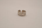 Silver tone dolphin cuff ring