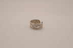 Silver tone dolphin cuff ring