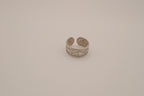 Silver tone dolphin cuff ring