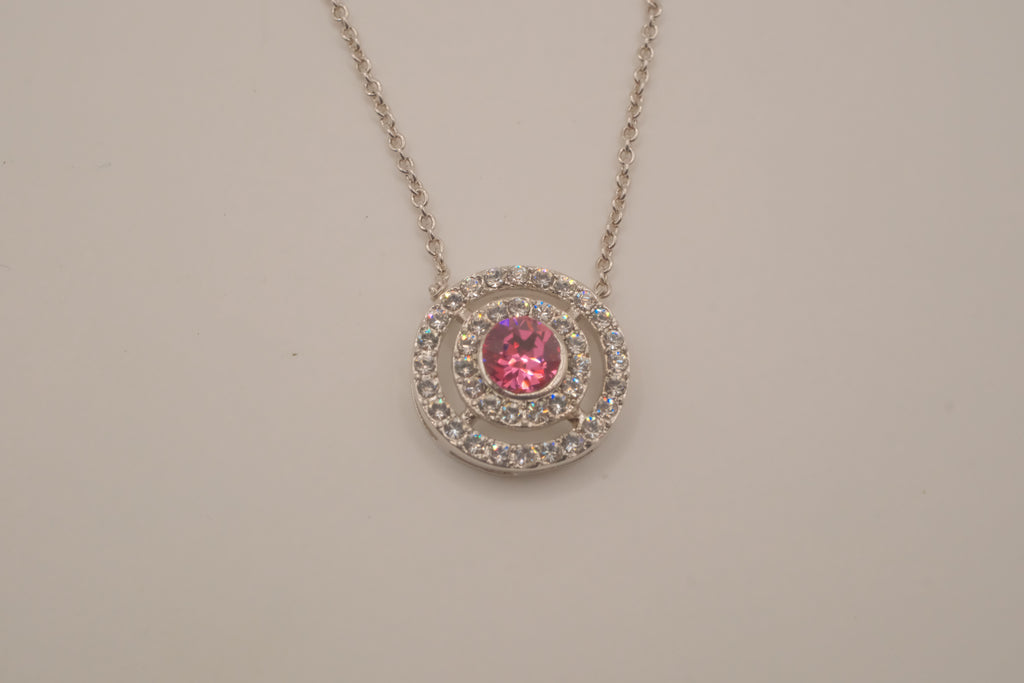 Swarovski Pink crystal pendant necklace