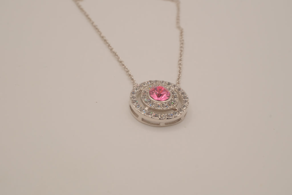 Swarovski Pink crystal pendant necklace