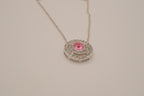 Swarovski Pink crystal pendant necklace