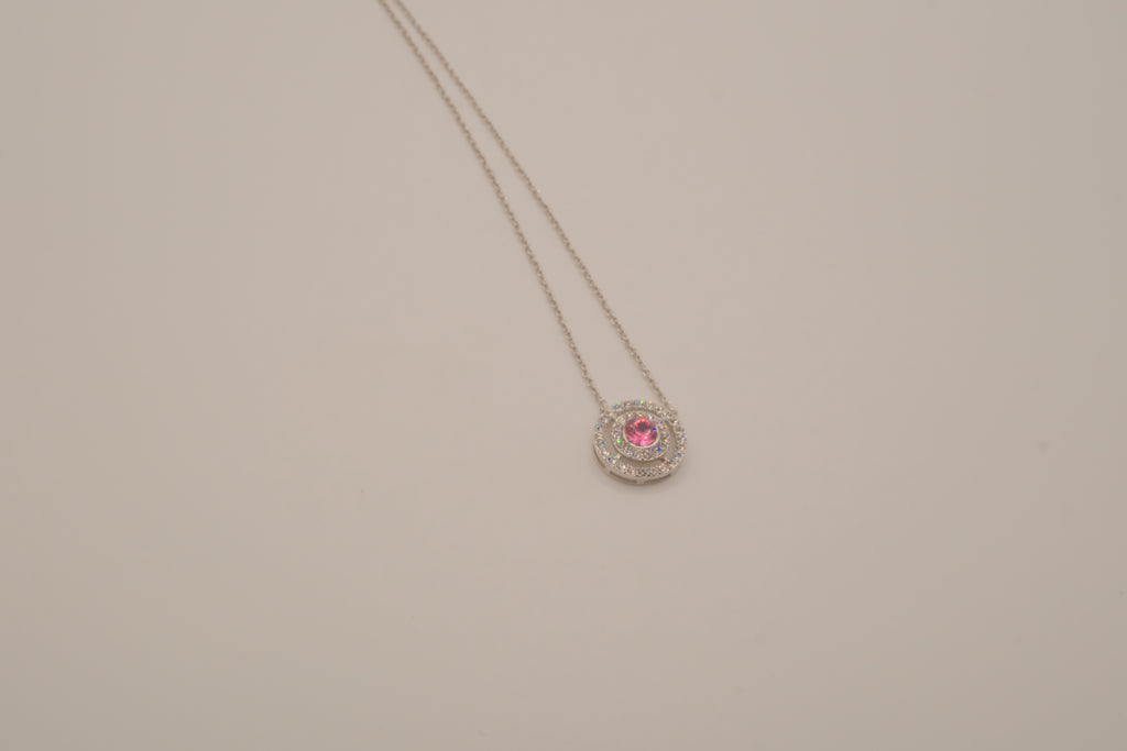 Swarovski Pink crystal pendant necklace