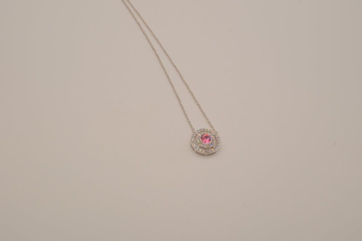 Swarovski Pink crystal pendant necklace