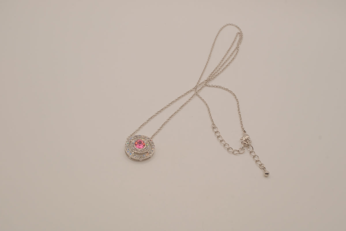 Swarovski Pink crystal pendant necklace