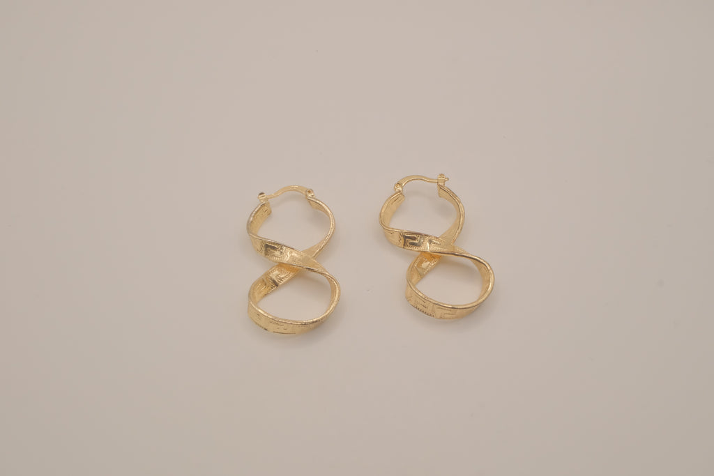 Vintage twisted hoop earrings