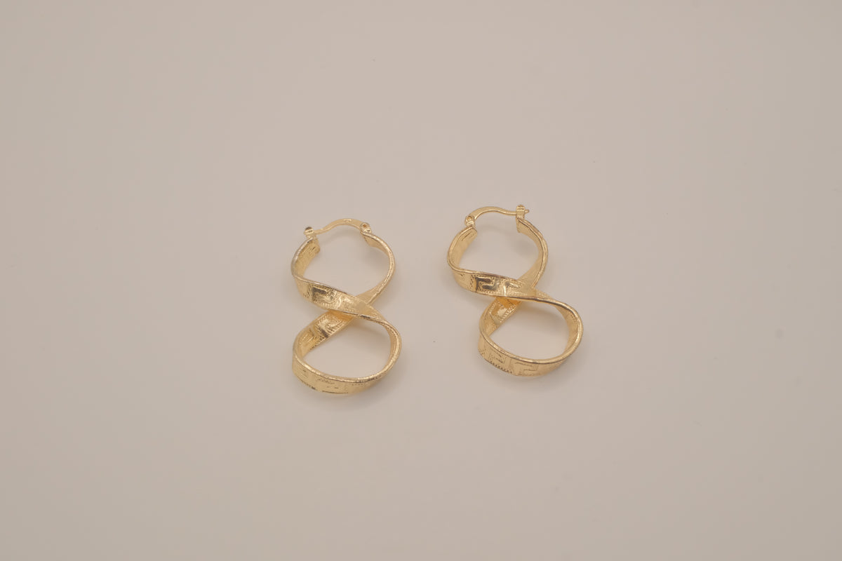 Vintage twisted hoop earrings