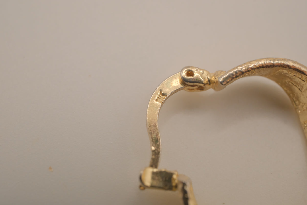 Vintage twisted hoop earrings