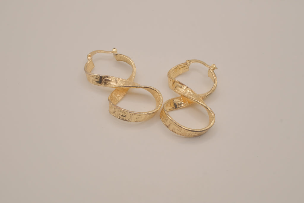 Vintage twisted hoop earrings