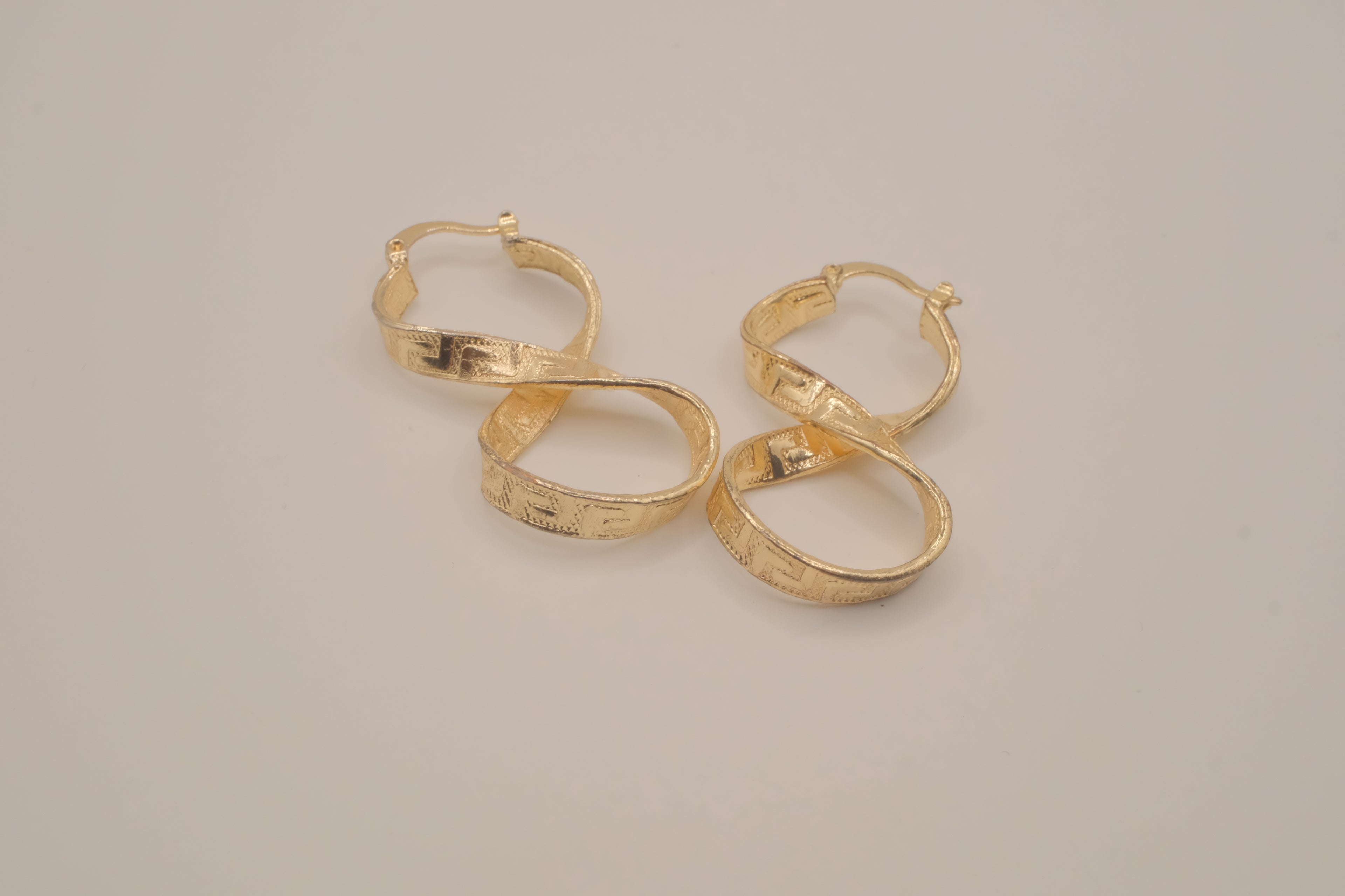 Vintage twisted hoop earrings