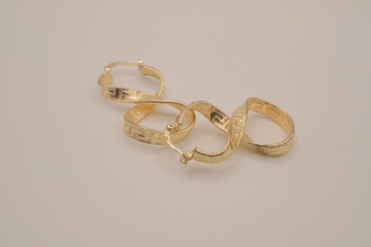 Vintage twisted hoop earrings