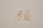 Rectangular mother of pearl dangle earrings