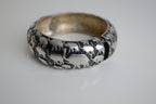 Sterling silver elephant cuff bracelet&nbsp;