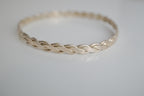Vintage 925 Sterling silver braided bangle bracelet
