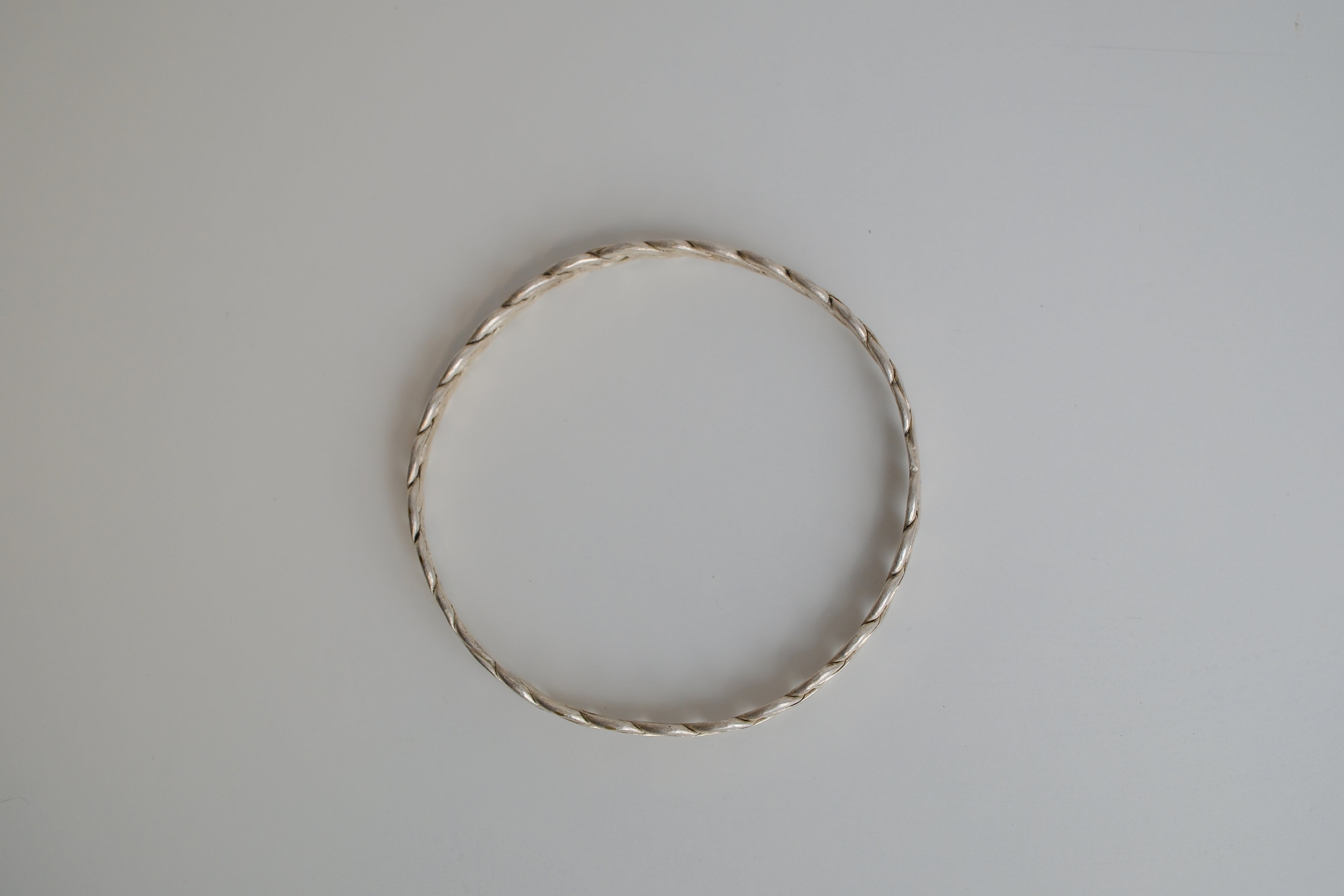 Vintage 925 Sterling silver braided bangle bracelet