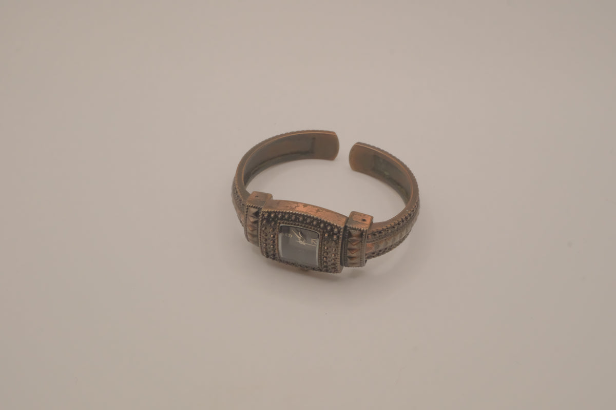 Bronze-toned cuff watch