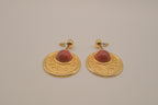 Vintage Etruscan Revival style drop earrings