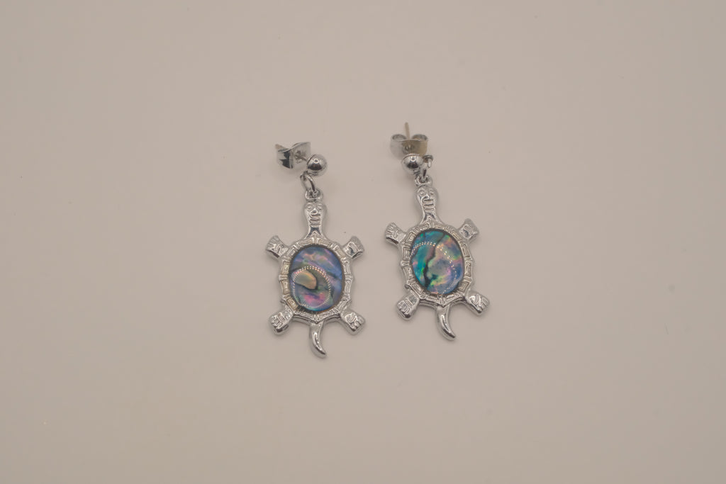 Abalone Turtle dangle earrings