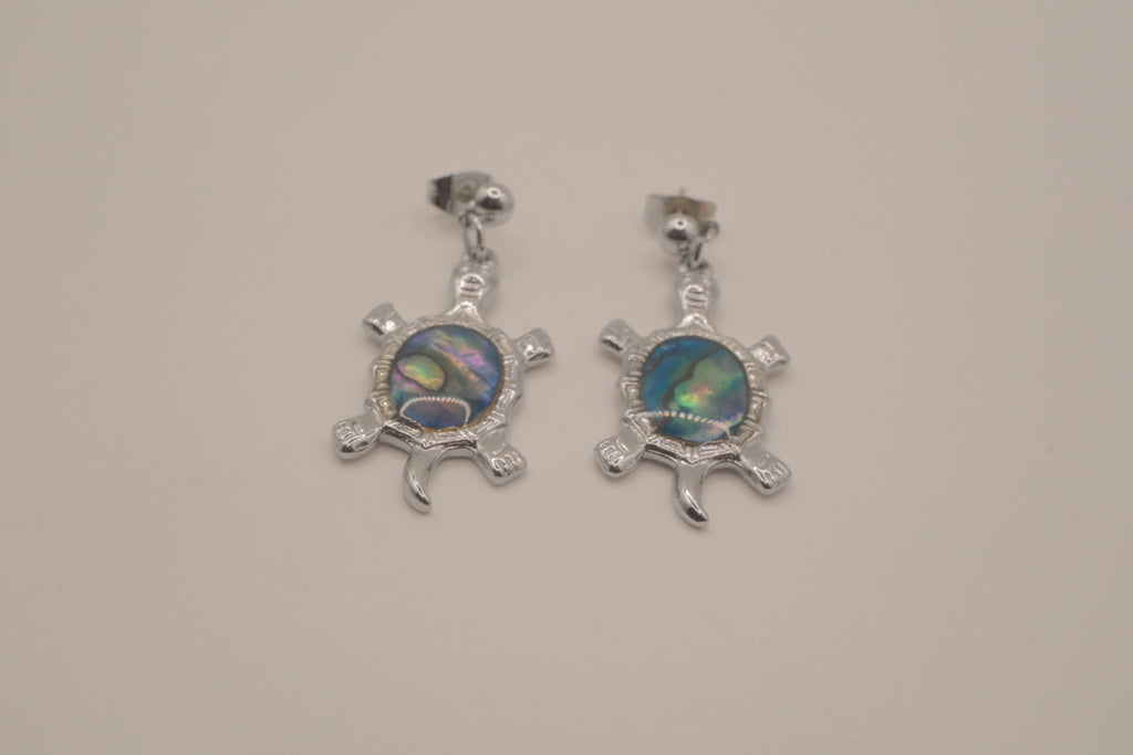 Abalone Turtle dangle earrings