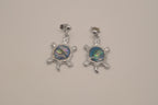 Abalone Turtle dangle earrings