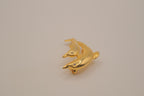 Gold-tone double dolphin brooch