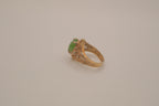 Vintage marquise-cut jade cocktail ring