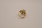 Vintage marquise-cut jade cocktail ring
