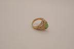 Vintage marquise-cut jade cocktail ring
