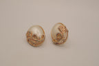 Vintage Lustrous Filigree faux Pearl Earrings