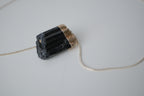 Black tourmaline pendant on Sterling silver chain