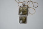 Lia Sophia "Flux" double square pendant chain