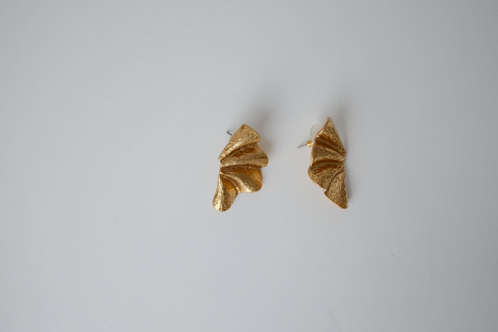 Vintage Gold Tone statement stud earrings