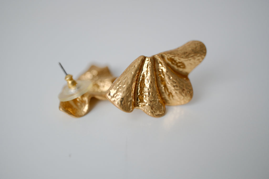 Vintage Gold Tone statement stud earrings