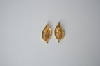 Vintage Gold Tone leaf stud earrings